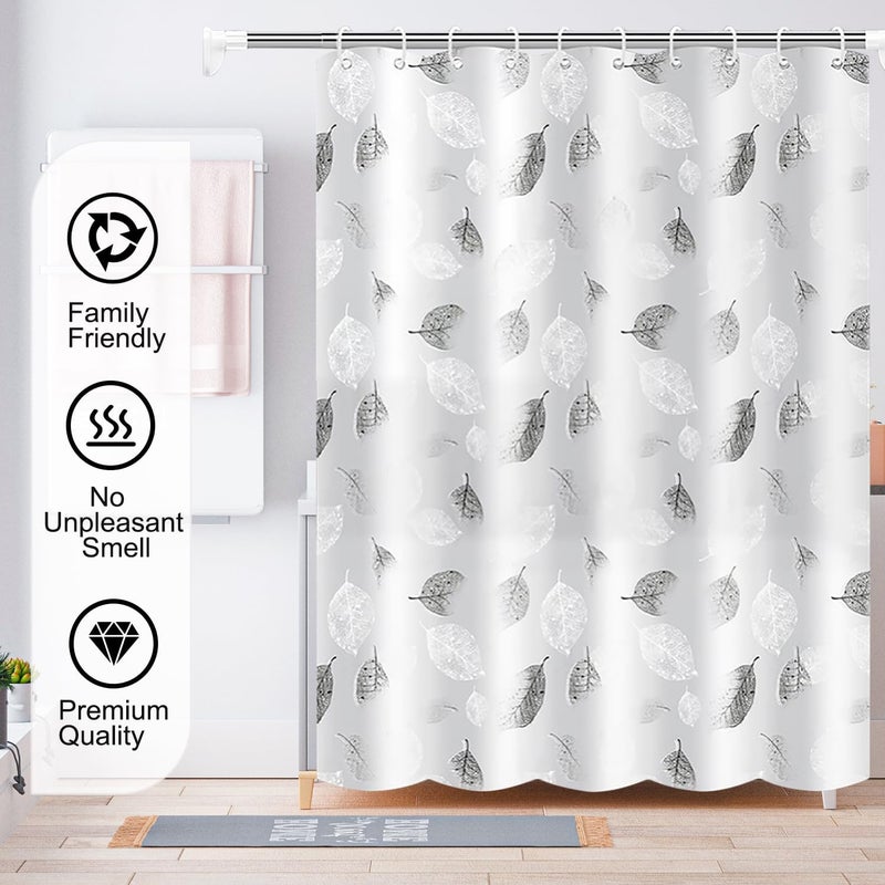 TIKABC Shower Curtain Liner, 4G PEVA Shower Liner, Plastic Waterproof Shower Curtains, 72x72 inch with Grommet Holes 3 Magnetic Weights - Image 5